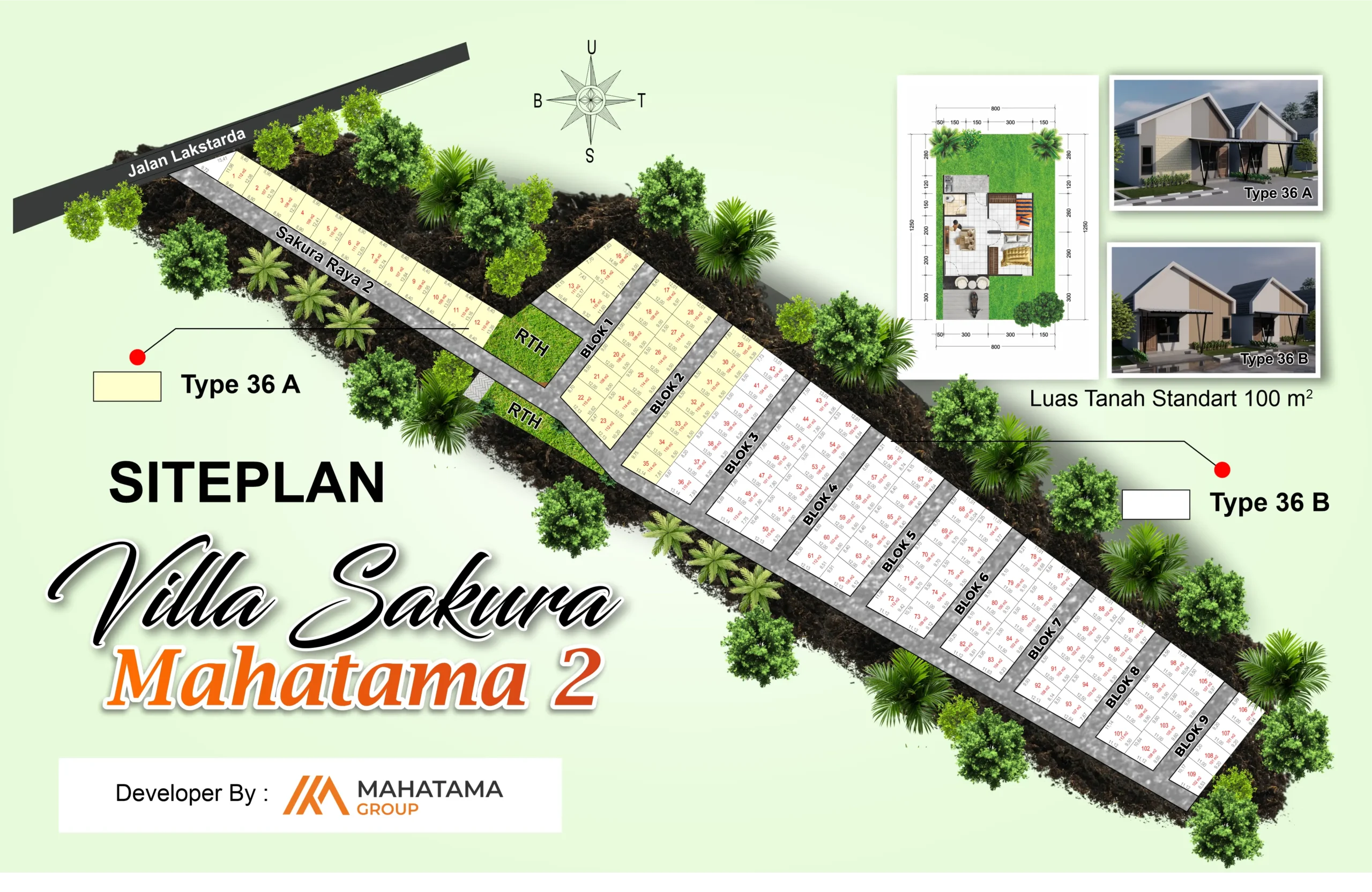 Denah Rumah Villa Sakura Mahatama 2